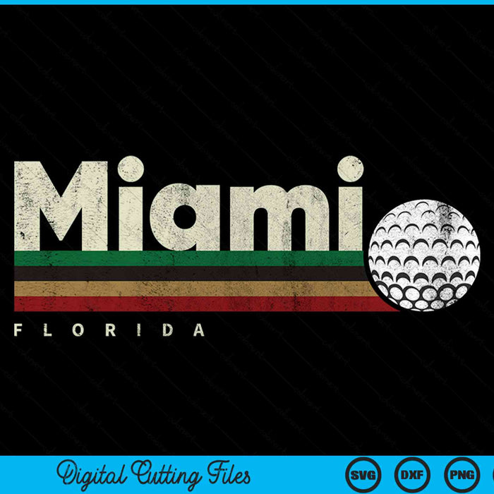 Vintage Hockey Miami City Hockey Retro Stripes SVG PNG Digital Cutting File