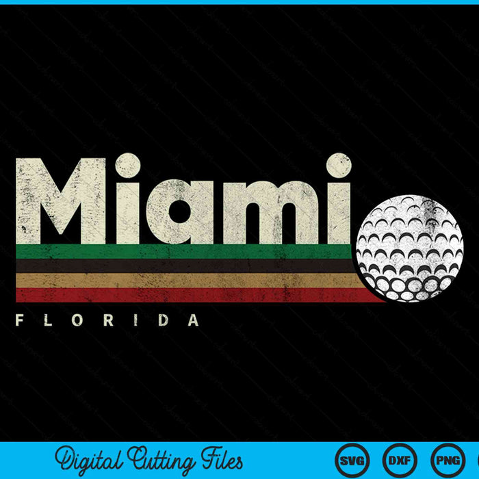 Vintage Hockey Miami City Hockey Retro Stripes SVG PNG Digital Cutting File