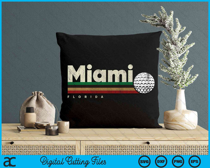 Vintage Hockey Miami City Hockey Retro Stripes SVG PNG Digital Cutting File