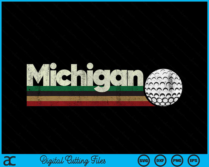 Vintage Hockey Michigan Hockey Retro Stripes SVG PNG Digital Cutting Files