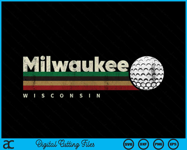 Vintage Hockey Milwaukee City Hockey Retro Stripes SVG PNG Digital Cutting File