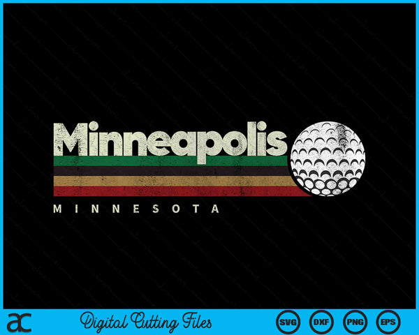 Vintage Hockey Minneapolis City Hockey Retro Stripes SVG PNG Digital Cutting Files