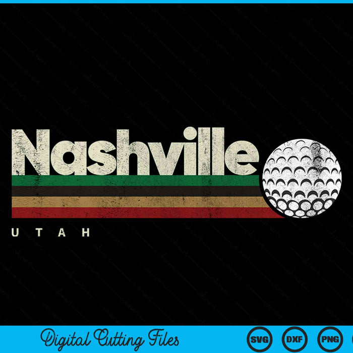 Vintage Hockey Nashville City Hockey Retro Stripes SVG PNG Digital Cutting File