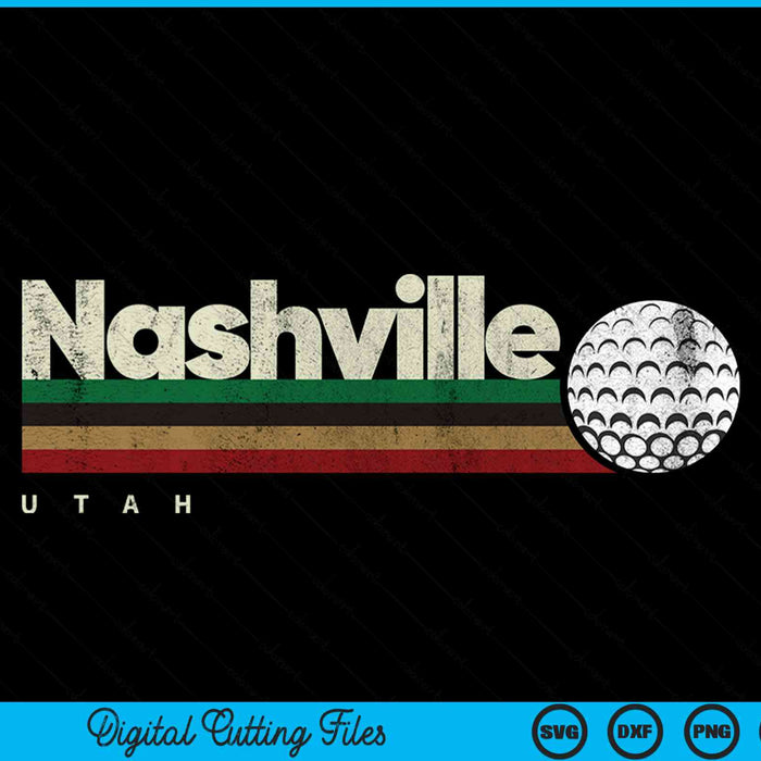Vintage Hockey Nashville City Hockey Retro Stripes SVG PNG Digital Cutting File