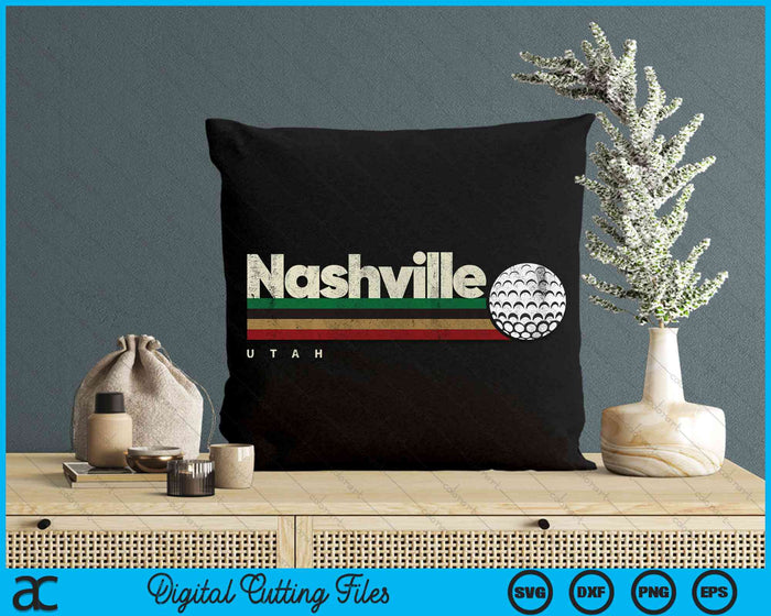 Vintage Hockey Nashville City Hockey Retro Stripes SVG PNG Digital Cutting File