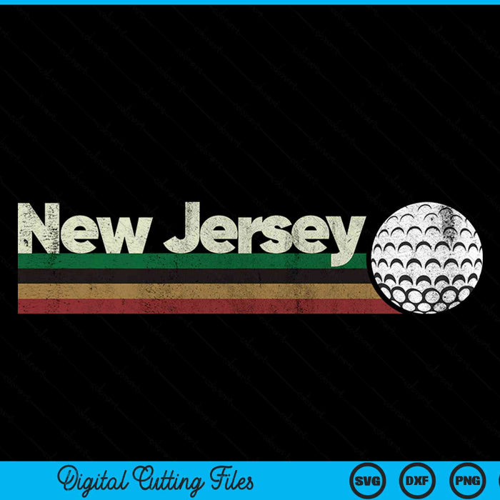 Vintage hockey New Jersey hockey retro stripes SVG PNG cut file for Cricut
