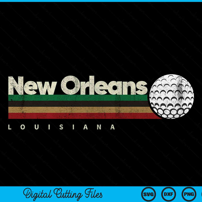 Vintage Hockey New Orleans City Hockey Retro Stripes SVG PNG Digital Cutting File
