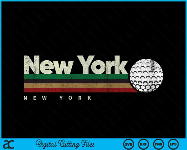 Vintage Hockey New York City Hockey Retro Stripes SVG PNG Digital Cutting Files