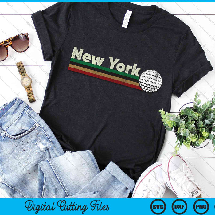 Vintage Hockey New York Hockey Retro Stripes SVG PNG Digital Cutting Files