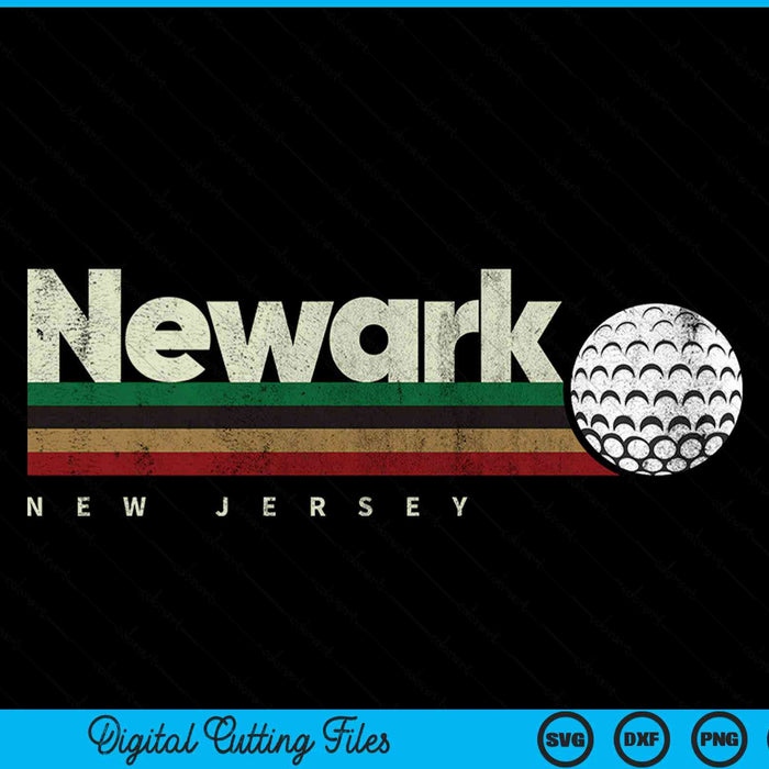 Vintage hockey newark city hockey retro stripes SVG PNG cut file for Cricut