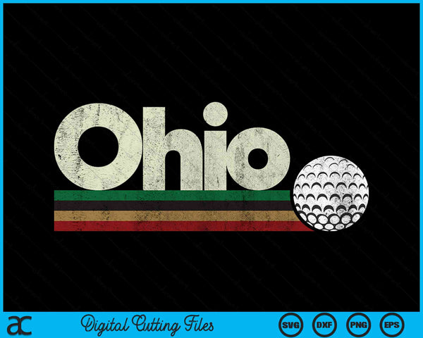 Vintage Hockey Ohio Hockey Retro Stripes SVG PNG Digital Cutting Files
