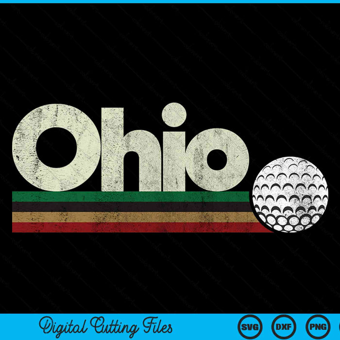 Vintage hockey Ohio hockey retro stripes SVG PNG cut file for Cricut