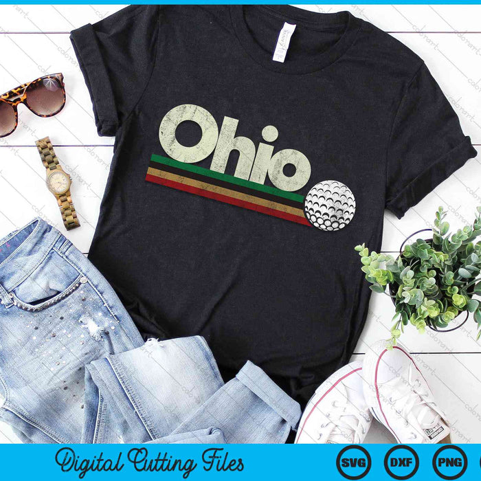 Vintage Hockey Ohio Hockey Retro Stripes SVG PNG Digital Cutting Files