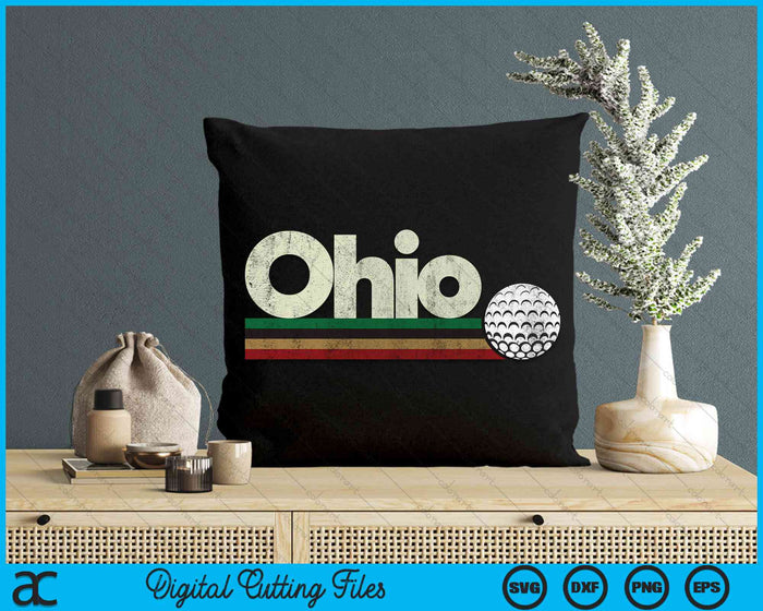 Vintage Hockey Ohio Hockey Retro Stripes SVG PNG Digital Cutting Files