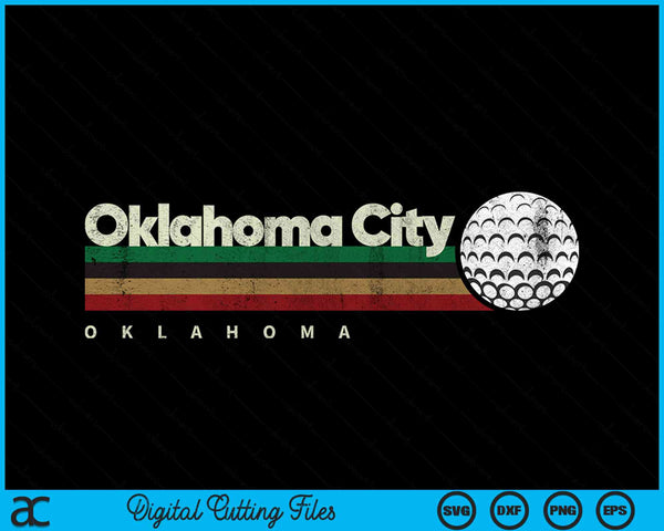 Vintage Hockey Oklahoma City Hockey Retro Stripes SVG PNG Digital Cutting Files