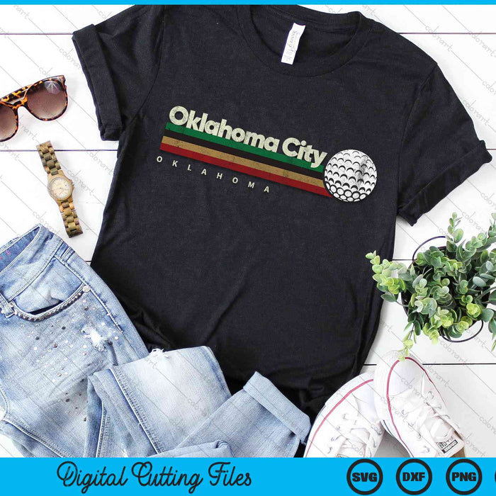 Vintage Hockey Oklahoma City Hockey Retro Stripes SVG PNG Digital Cutting Files