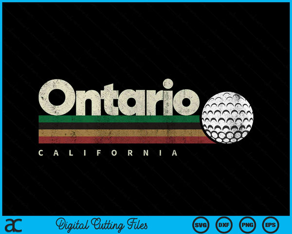 Vintage Hockey Ontario City Hockey Retro Stripes SVG PNG Digital Cutting File