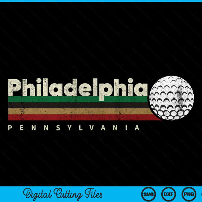 Vintage Hockey Philadelphia City Hockey Retro Stripes SVG PNG Digital Cutting File