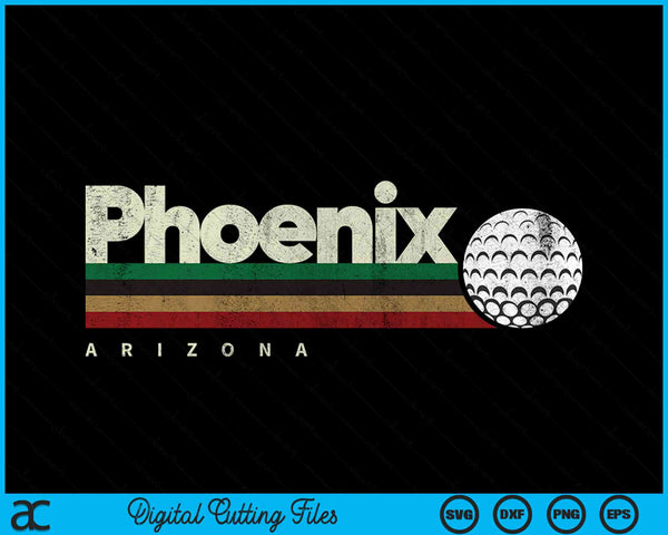 Vintage Hockey Phoenix City Hockey Retro Stripes SVG PNG Digital Cutting Files