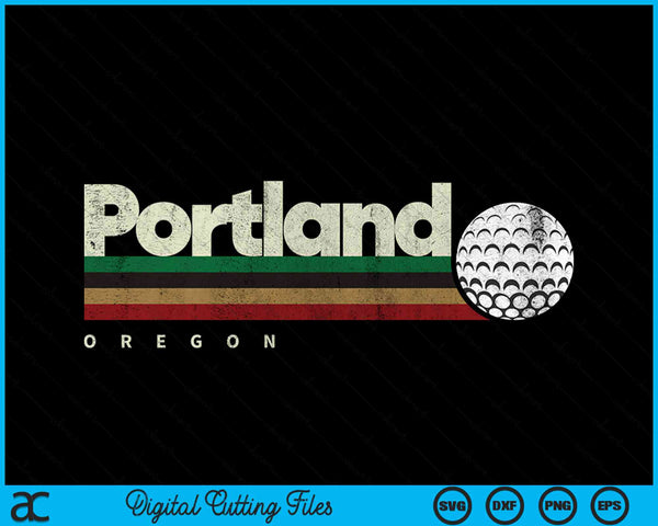 Vintage Hockey Portland City Hockey Retro Stripes SVG PNG Digital Cutting Files