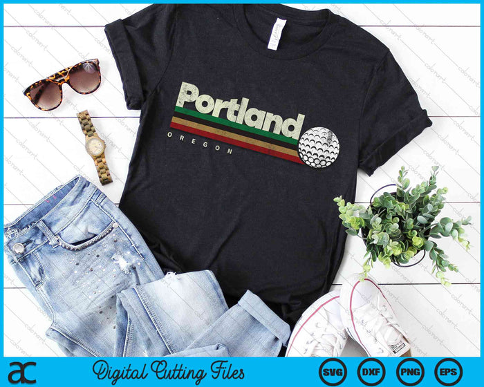 Vintage Hockey Portland City Hockey Retro Stripes SVG PNG Digital Cutting Files