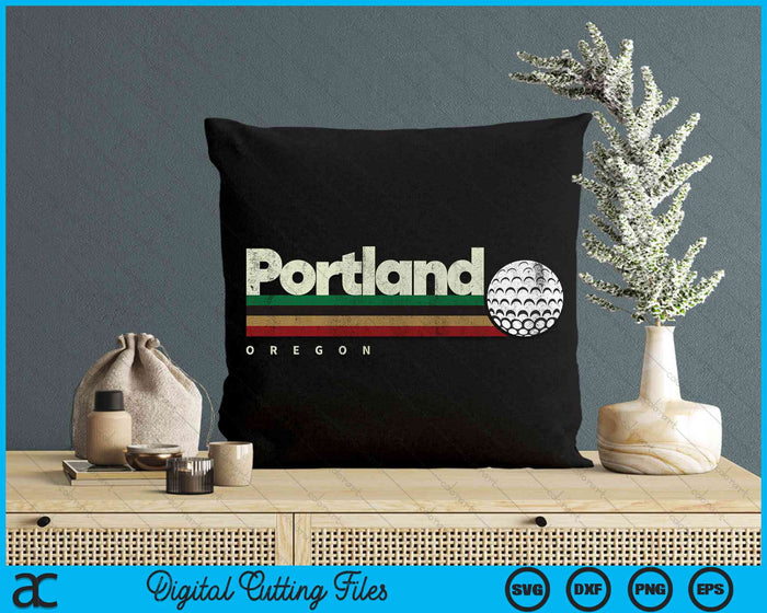 Vintage Hockey Portland City Hockey Retro Stripes SVG PNG Digital Cutting Files