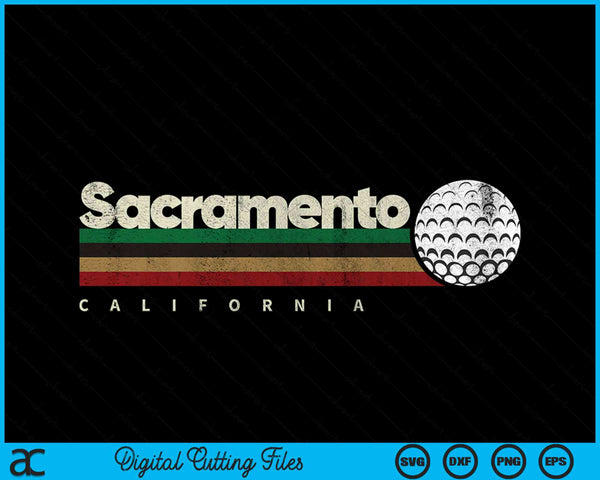 Vintage Hockey Sacramento City Hockey Retro Stripes SVG PNG Digital Cutting File