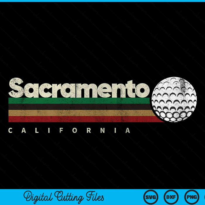 Vintage Hockey Sacramento City Hockey Retro Stripes SVG PNG Digital Cutting File