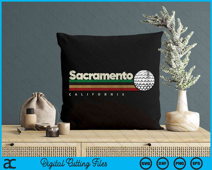 Vintage Hockey Sacramento City Hockey Retro Stripes SVG PNG Digital Cutting File