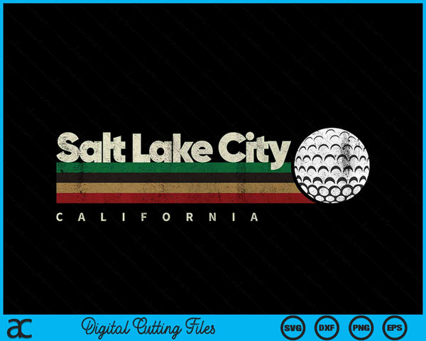 Vintage Hockey Salt Lake City Hockey Retro Stripes SVG PNG Digital Cutting File
