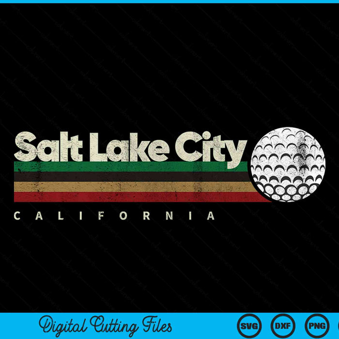 Vintage Hockey Salt Lake City Hockey Retro Stripes SVG PNG Digital Cutting File