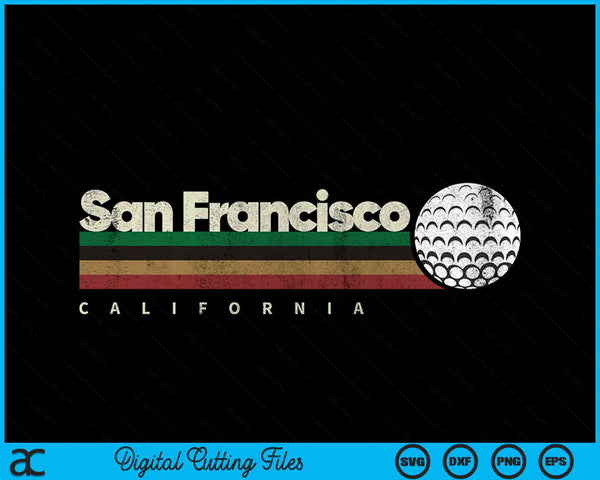 Vintage Hockey San Francisco City Hockey Retro Stripes SVG PNG Digital Cutting File