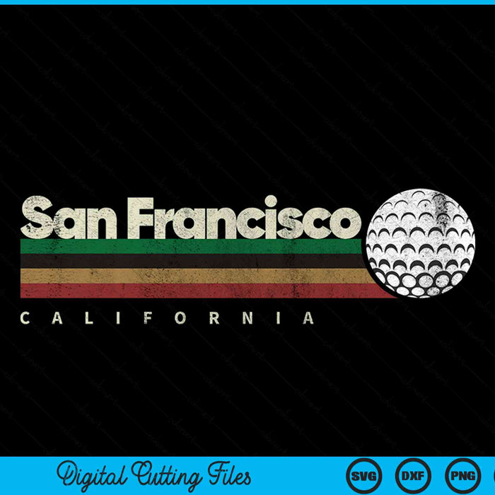 Vintage Hockey San Francisco City Hockey Retro Stripes SVG PNG Digital Cutting File