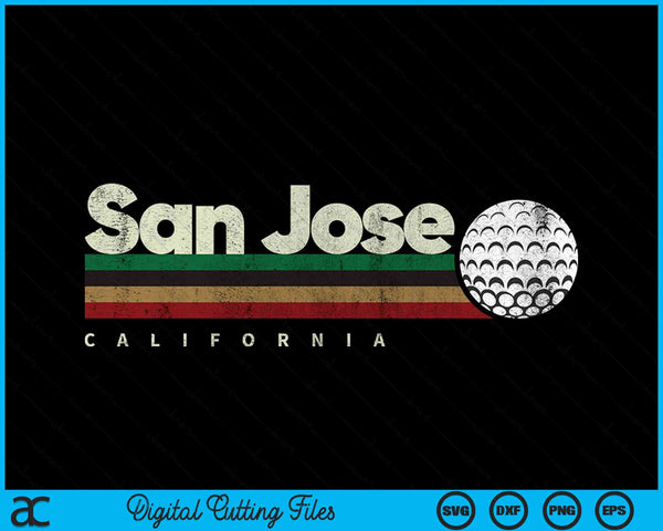 Vintage Hockey San Jose City Hockey Retro Stripes SVG PNG Digital Cutting Files