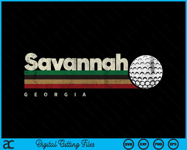 Vintage Hockey Savannah City Hockey Retro Stripes SVG PNG Digital Cutting File