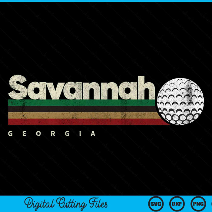 Vintage Hockey Savannah City Hockey Retro Stripes SVG PNG Digital Cutting File