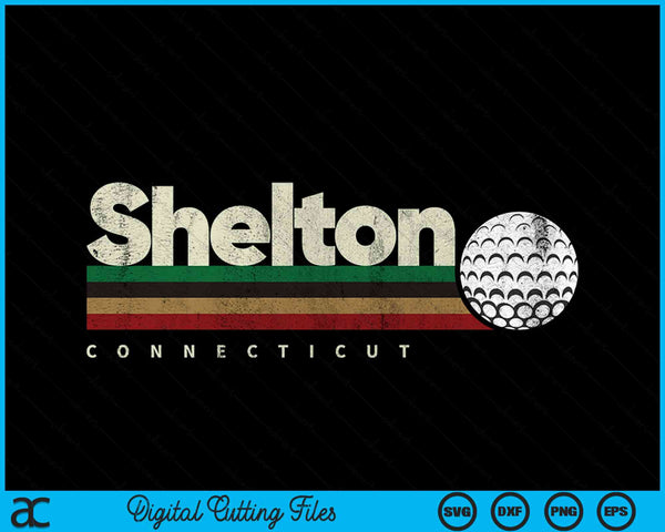 Vintage Hockey Shelton City Hockey Retro Stripes SVG PNG Digital Cutting File