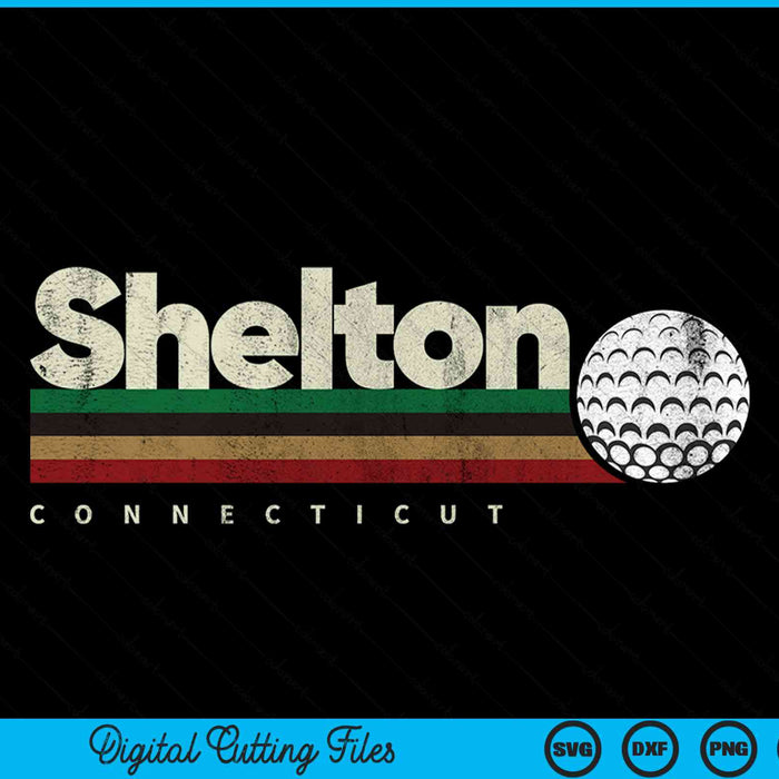 Vintage Hockey Shelton City Hockey Retro Stripes SVG PNG Digital Cutting File