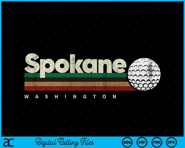 Vintage Hockey Spokane City Hockey Retro Stripes SVG PNG Digital Cutting File