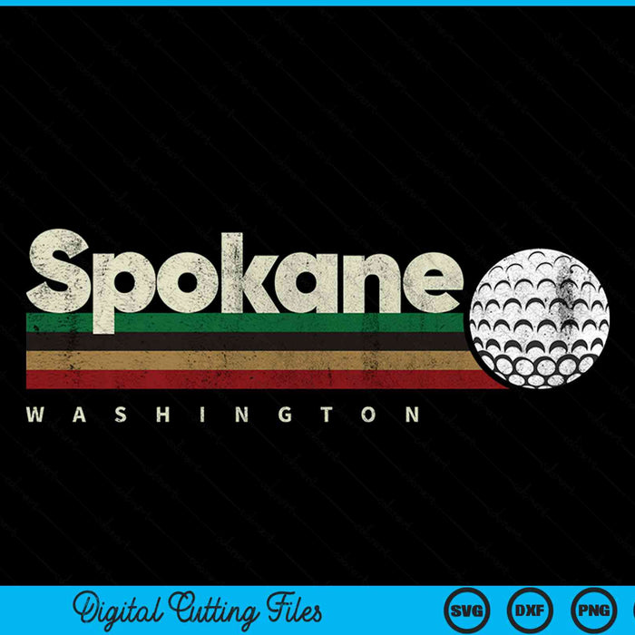 Vintage Hockey Spokane City Hockey Retro Stripes SVG PNG Digital Cutting File