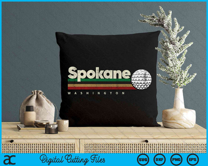 Vintage Hockey Spokane City Hockey Retro Stripes SVG PNG Digital Cutting File