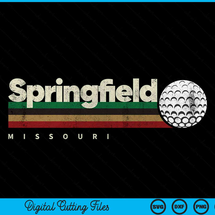 Vintage Hockey Springfield City Hockey Retro Stripes SVG PNG Digital Cutting File