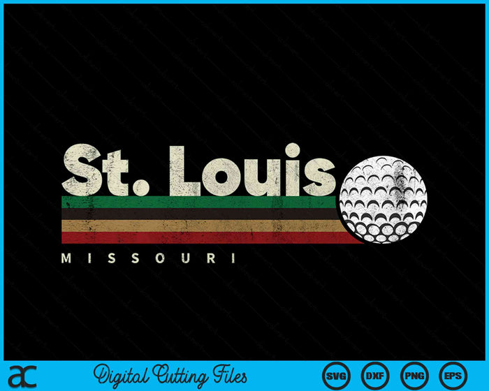 Vintage Hockey St. Louis City Hockey Retro Stripes SVG PNG Digital Cutting File