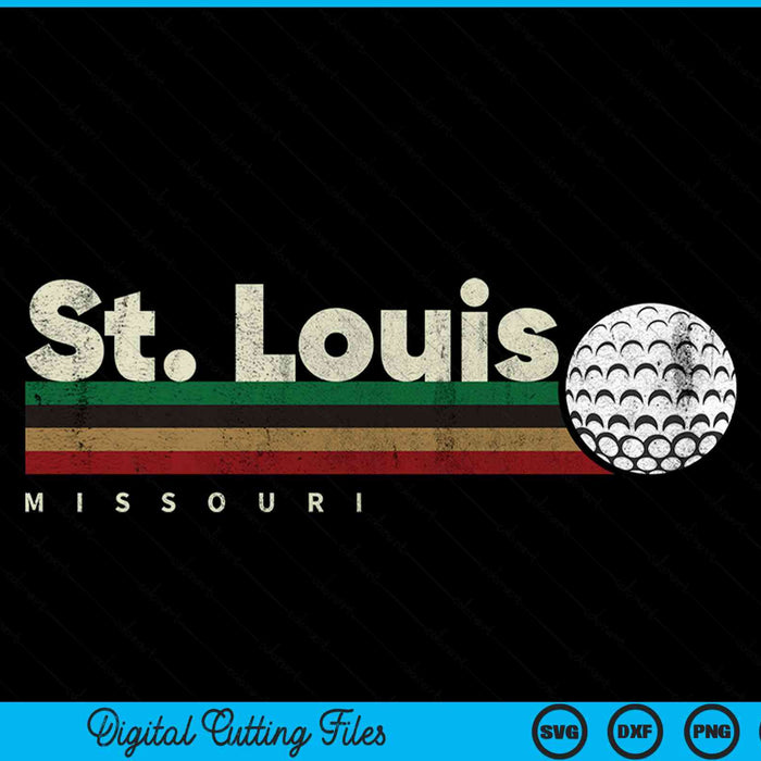 Vintage Hockey St. Louis City Hockey Retro Stripes SVG PNG Digital Cutting File