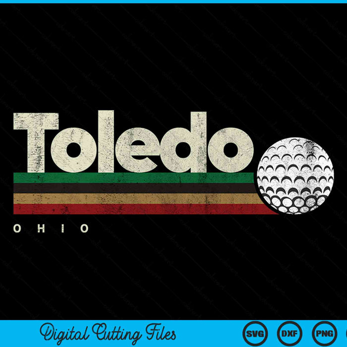 Vintage Hockey Toledo City Hockey Retro Stripes SVG PNG Digital Cutting File