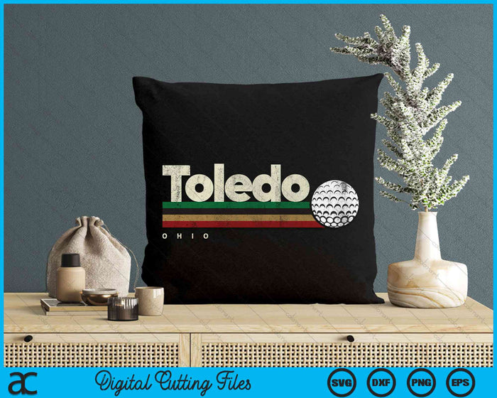 Vintage Hockey Toledo City Hockey Retro Stripes SVG PNG Digital Cutting File