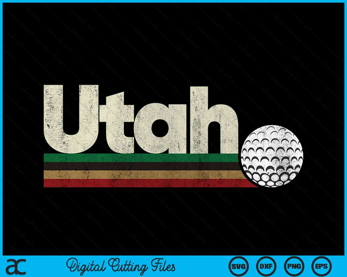 Vintage Hockey Utah Hockey Retro Stripes SVG PNG Digital Cutting File