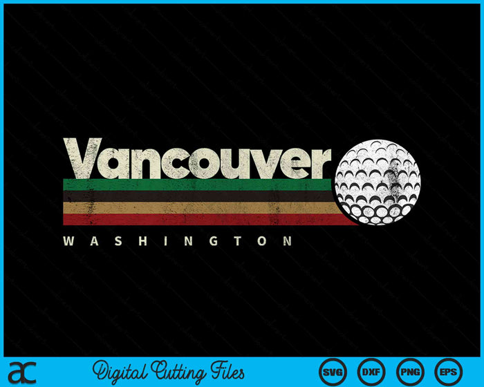 Vintage Hockey Vancouver City Hockey Retro Stripes SVG PNG Digital Cutting File