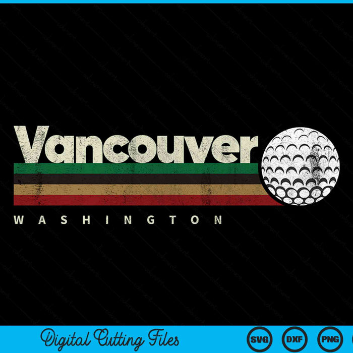 Vintage Hockey Vancouver City Hockey Retro Stripes SVG PNG Digital Cutting File