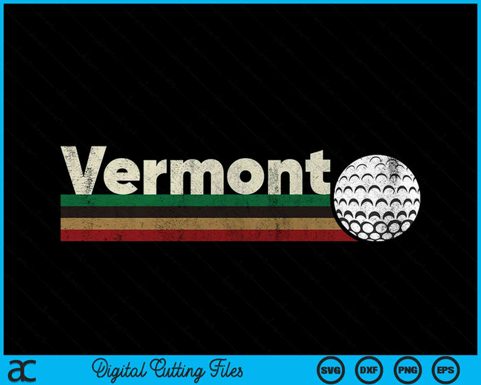 Vintage Hockey Vermont Hockey Retro Stripes SVG PNG Digital Cutting File